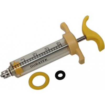 Sharpvet - Nylon Syringe - yellow - with dose nut - 20cc