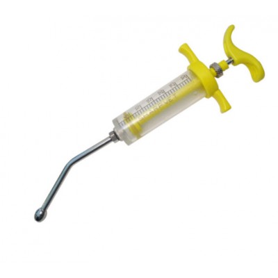 Feeding Syringe - Sharpvet - 30 cc with dose nut - yellow