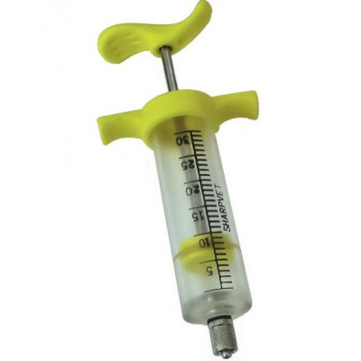 Sharpvet - Nylon Syringe - yellow - 30cc