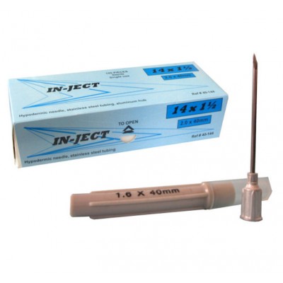 In-ject - hypodermic needles - Poly hub Needle - 20 x ¾ - .9 x 20 mm