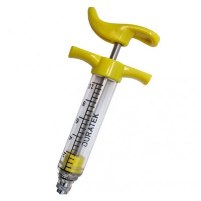 Sharpvet - Nylon Syringe - yellow - with dose nut - 2 o-rings - 10cc