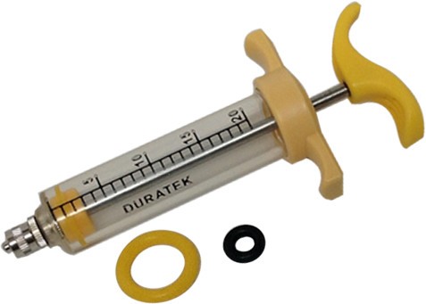 Sharpvet - Nylon Syringe - yellow - with dose nut - 20cc