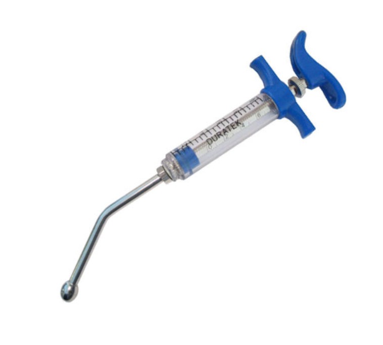 Feeding Syringe - Duratek - 10 cc - with dose nut - blue