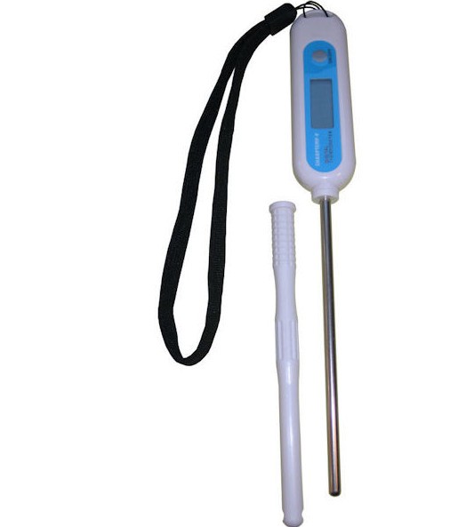 Large animal digital thermometer Celsius/Fahrenheit - 4" long probe