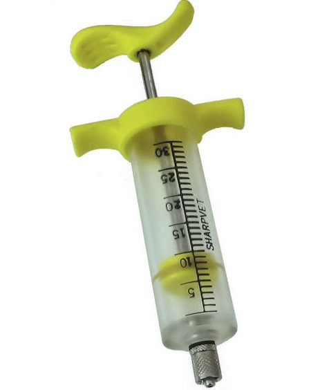 Sharpvet - Nylon Syringe - yellow - 30cc