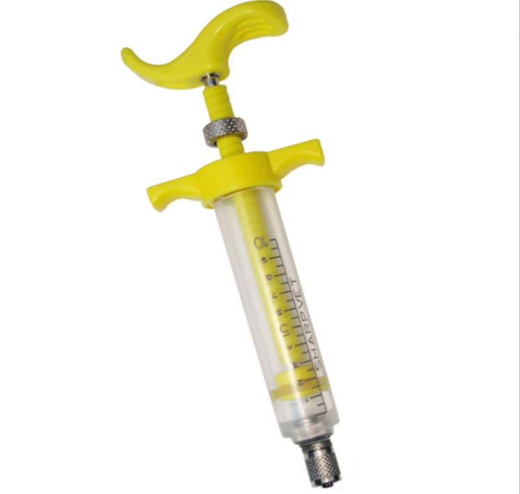 Sharpvet - Nylon Syringe - yellow - with 2 o-rings - 10cc