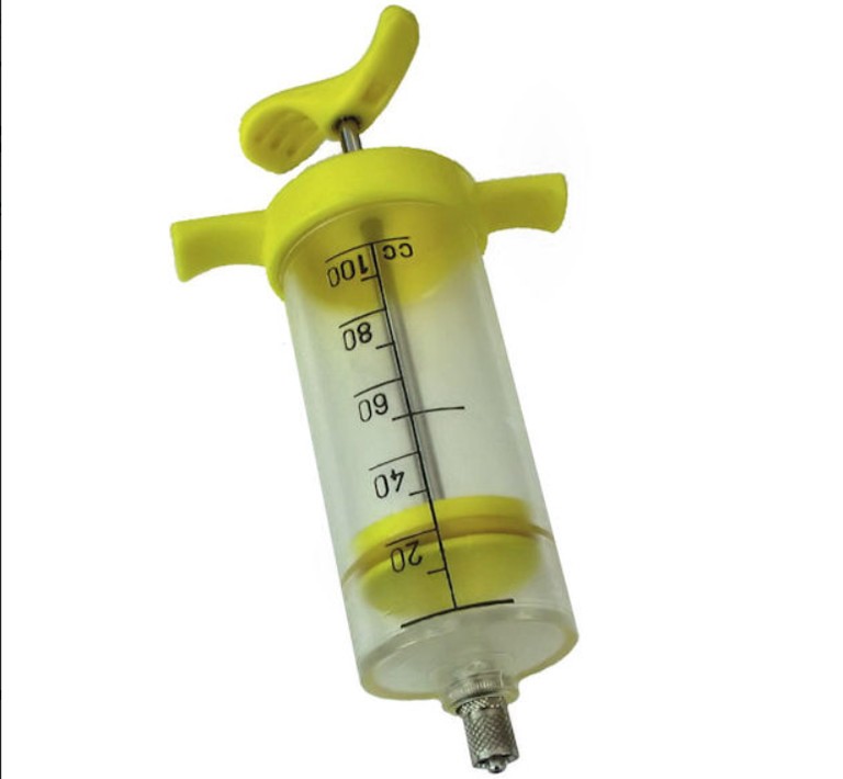 Sharpvet - Nylon Syringe - yellow - 100cc